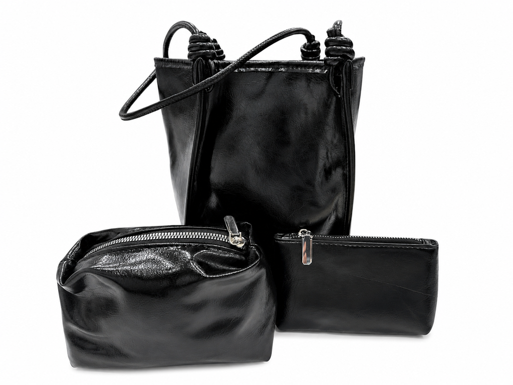 Noir Knot Tote Set