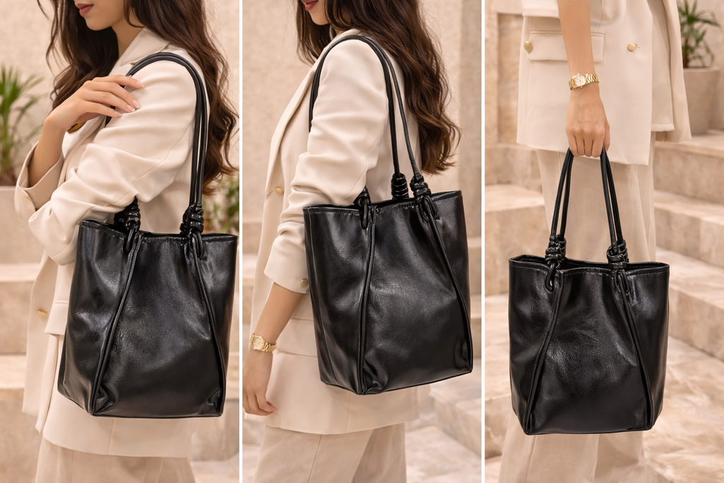 Noir Knot Tote Set