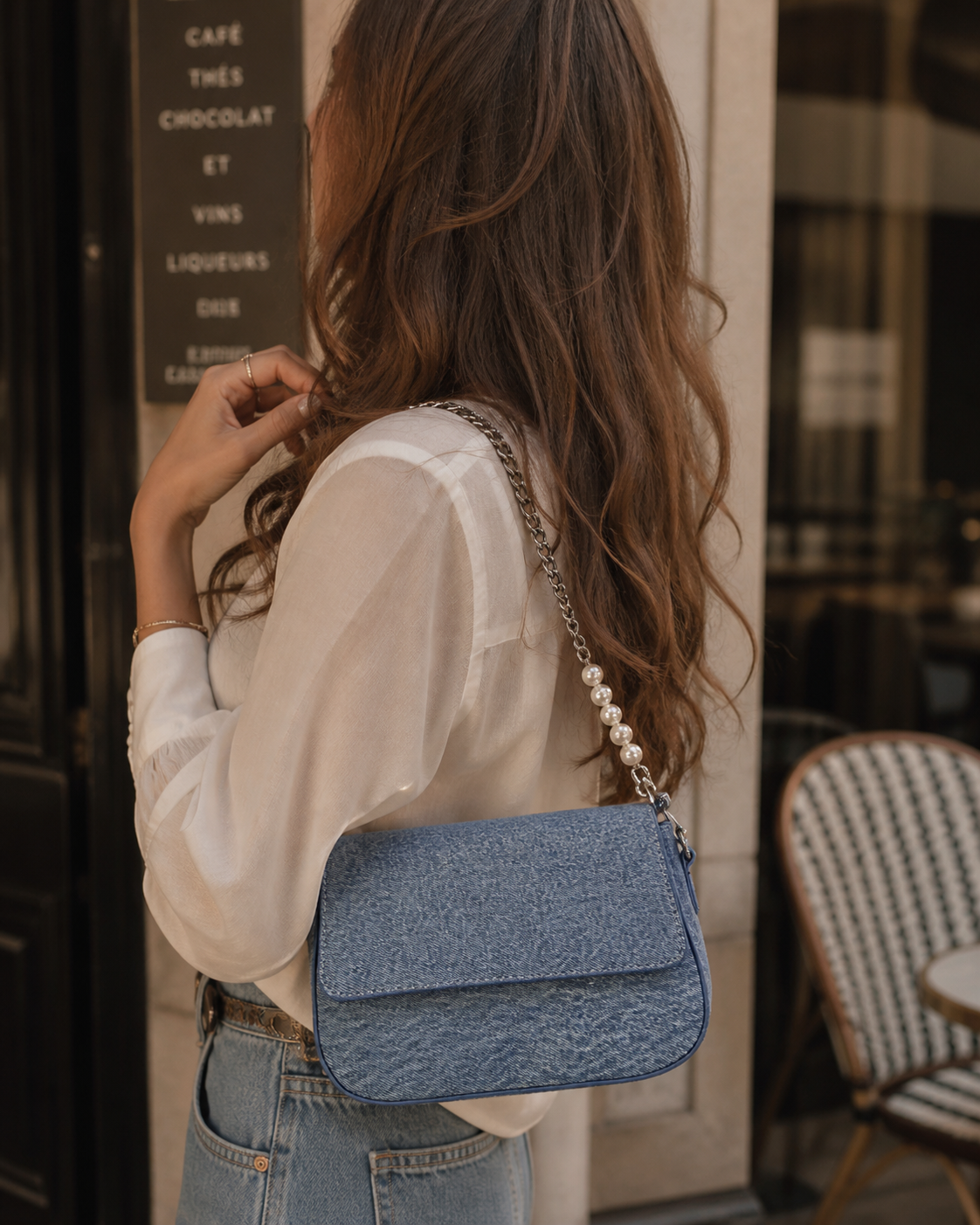 Denim Crossbody Shoulder Bag