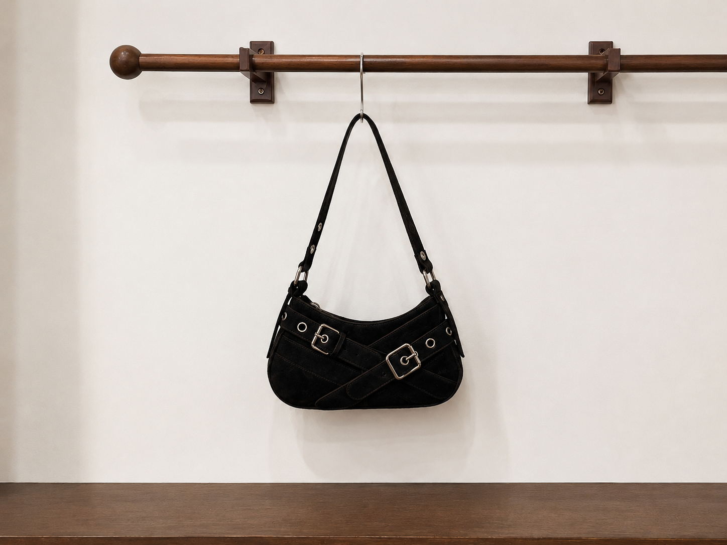 The Sienna Suede Moto Bag