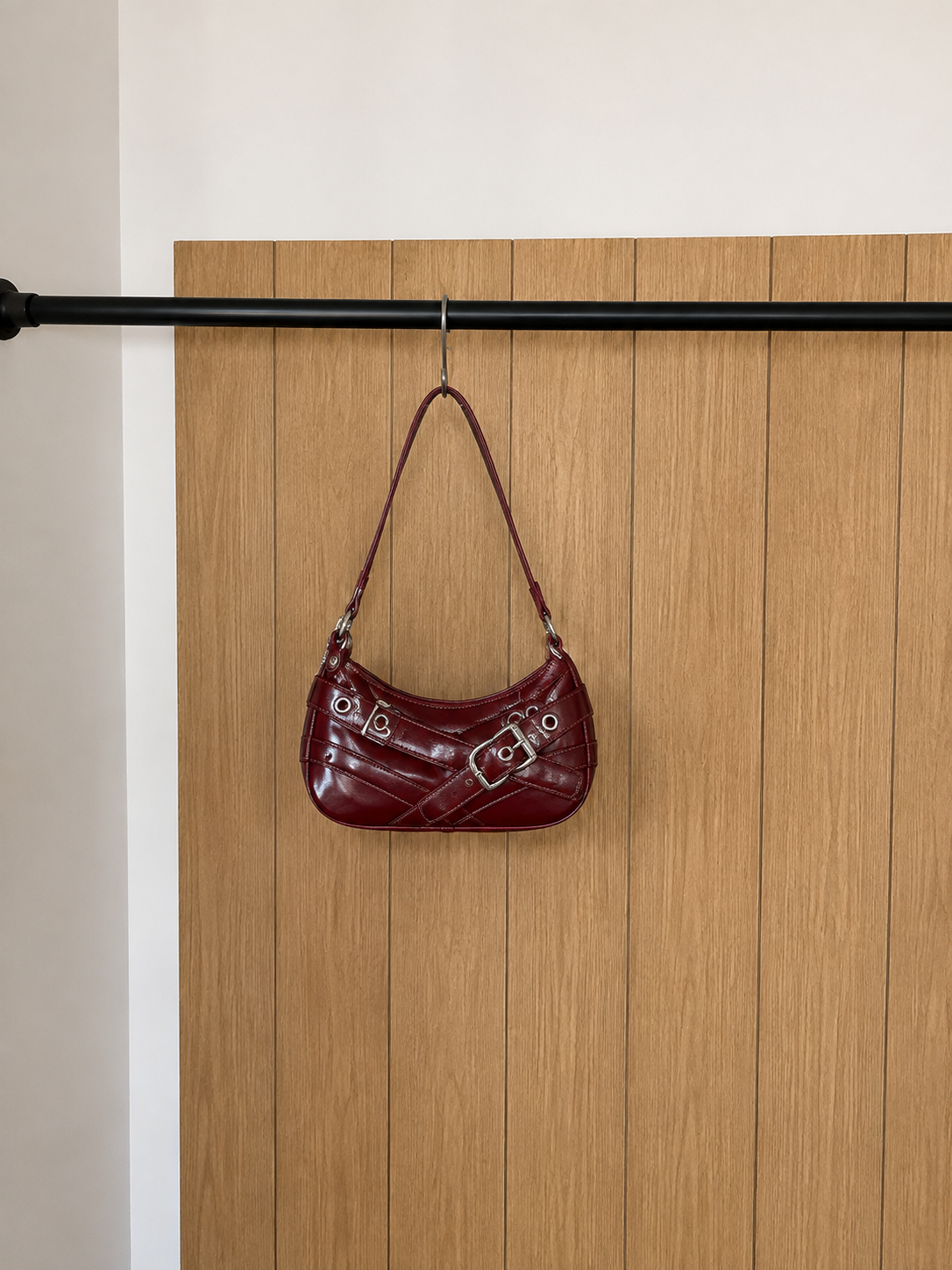 The Noir Moto Shoulder Bag