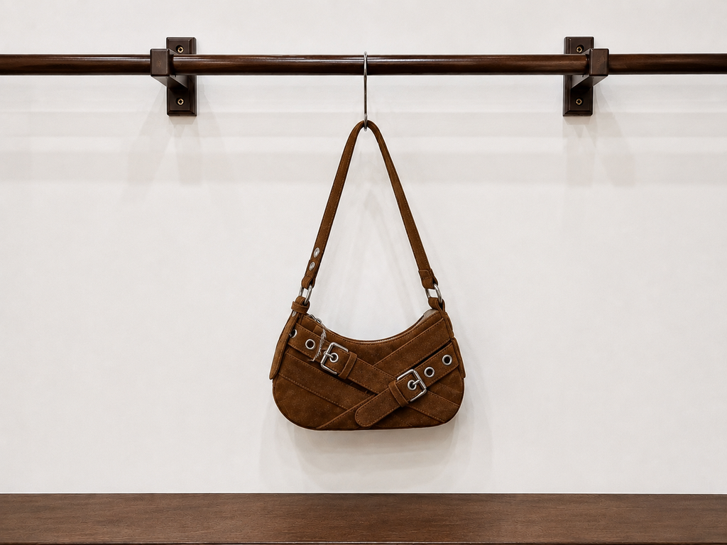 The Sienna Suede Moto Bag