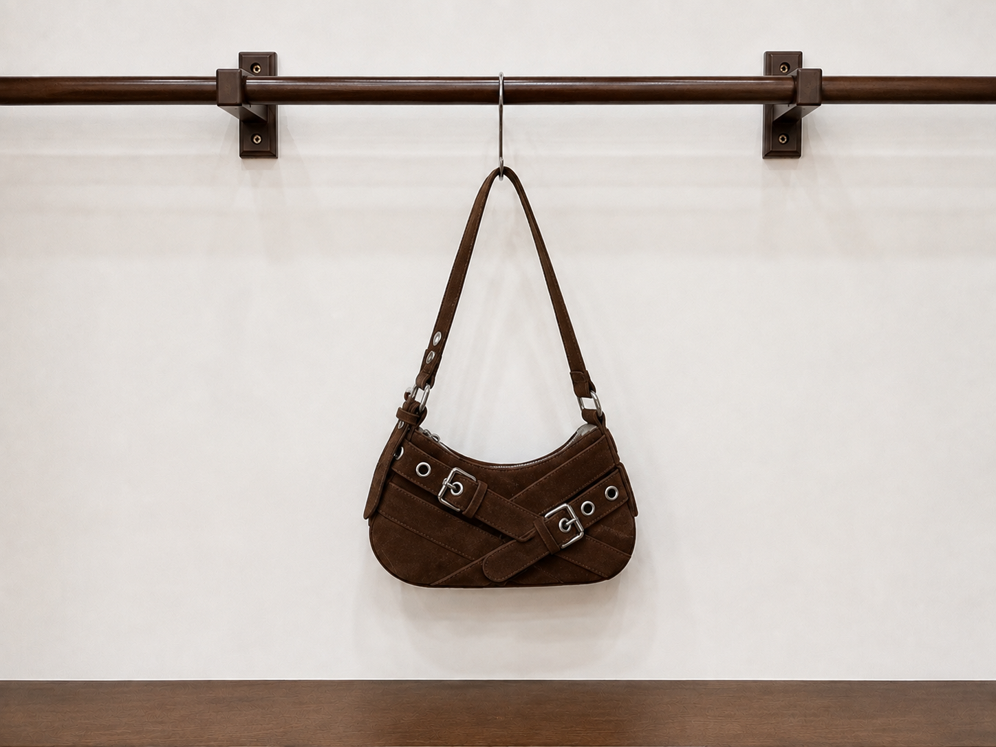 The Sienna Suede Moto Bag