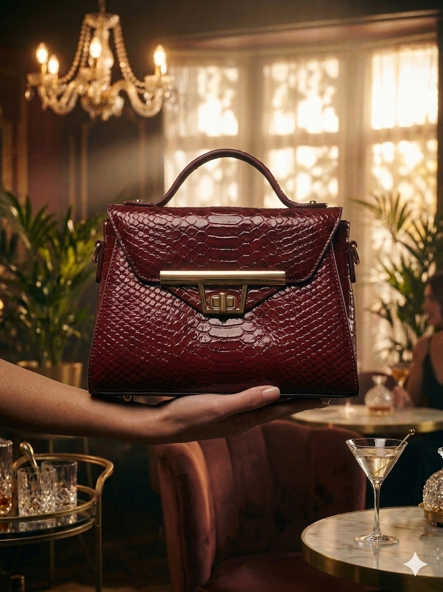 Luxe Signature Croc Bag