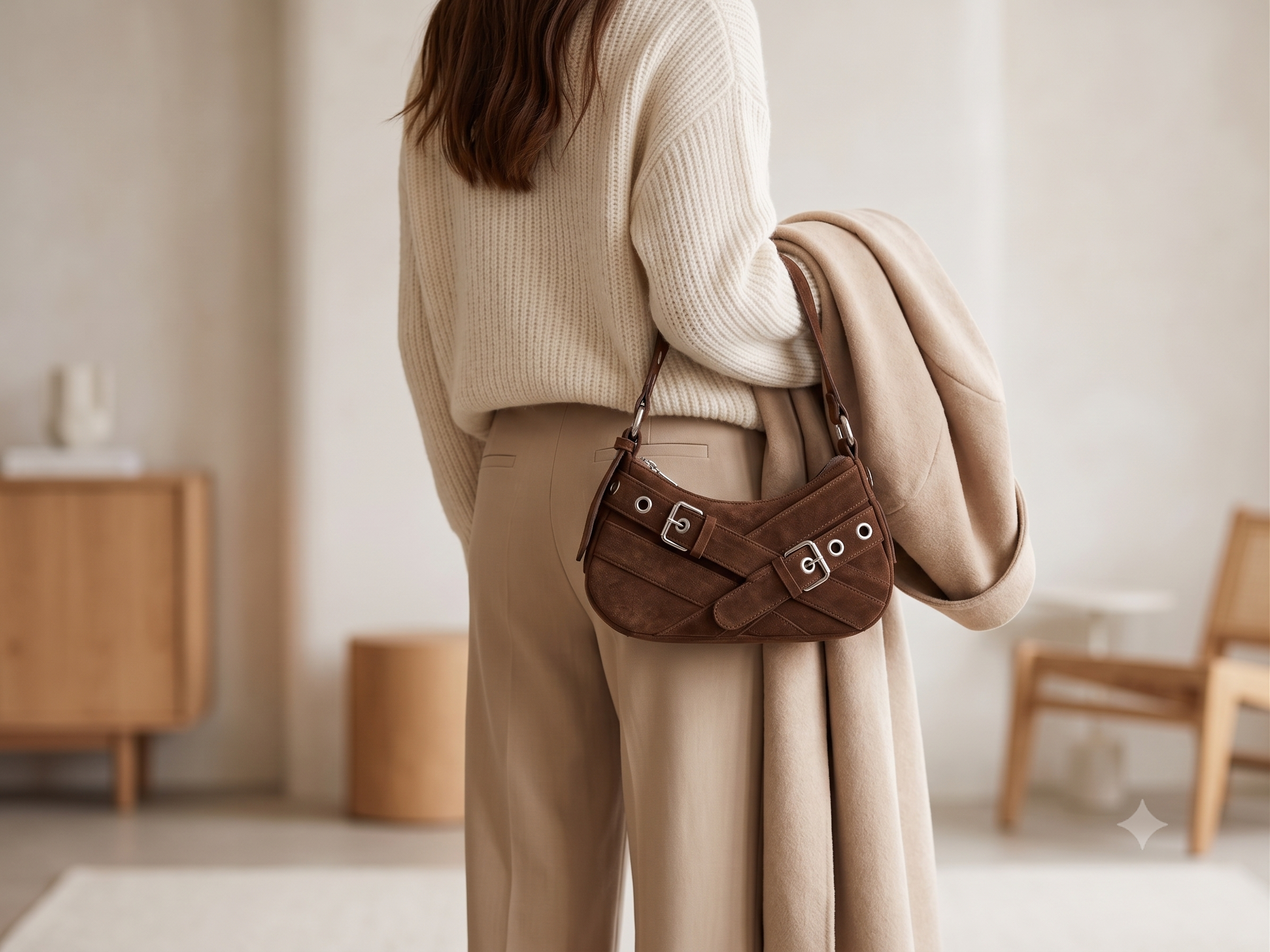 The Sienna Suede Moto Bag
