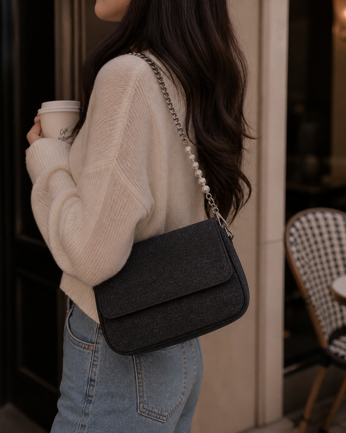 Denim Crossbody Shoulder Bag